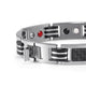 Silver Black Elegant Titanium Bracelet - T4 Men Series (T4TBO25)