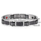 Silver Black Elegant Titanium Bracelet - T4 Men Series (T4TBO25)